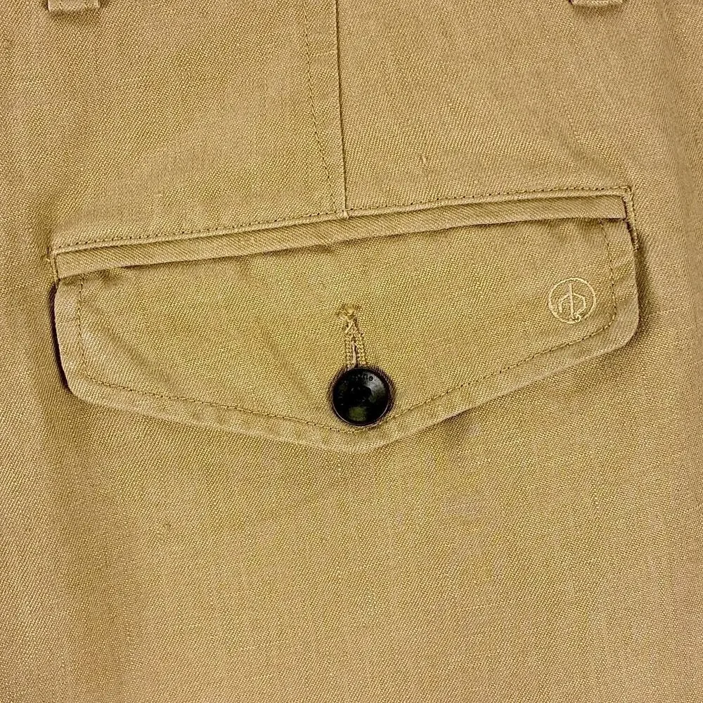 Rag and Bone Pants Mens 34 (36) Tan Linen Trousers Preppy Chino Classic Summer